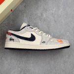 Local Core Private Air Jordan 1 Low Aj1 Joe 1 Stussy Joint Pig Eight Dark Blue H