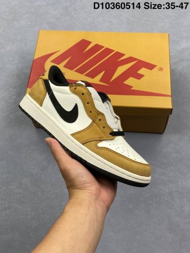 Company-Grade Nike Air Jordan 1 Low Aj1 Low-Top Casual Skate Shoes Official Colo