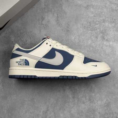 Local Core Private Nike Dunk Low Retro North Face Collaboration Off-White Blue A - Click Image to Close