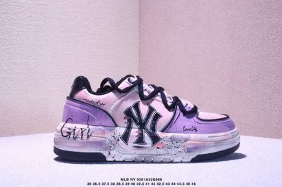 Company-Grade Mlb Ny Printed Viral Dad Shoes, Graffiti Prank Design, 6Cm Interna