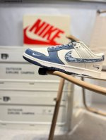 Company-Grade Top-Grain Leather Supreme X Jordan Air Jordan 1 Low Aj1 Low-Top Se