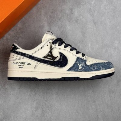 Local Core Private Nike Sb Dunk Low Lv Joint Deep And Light Blue Anniversary Hig