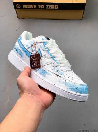 Corporate Nike Court Vision 1 Phantom Of The Mirror Hand-Painted Graffiti Custom - Click Image to Close