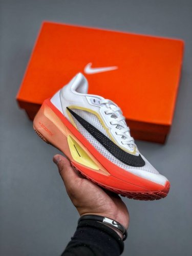 nike Zoom Fly 6 Cn White, Black And Orange Carbon Plate Marathon Running Shoe