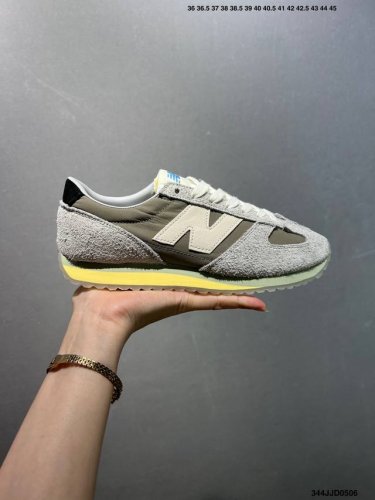 New Balance Nb 471 Series Fabric Cowhide Leather Retro Fashion Slip-Resistant Du