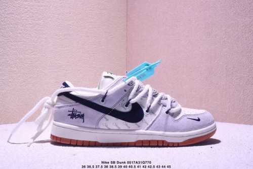 nike Sb Dunk Low Lv Joint Lace-Up Black Denim Print Anniversary High-End Cust