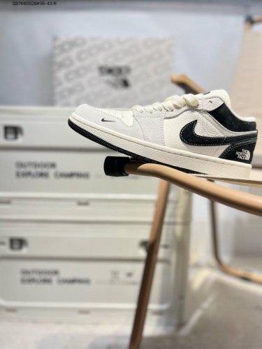 Company-Grade Top-Grain Leather North Face X Jordan Air Jordan 1 Low Aj1 Low-Top