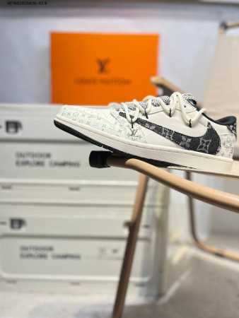 Company-Level Top Layer Leather Lv X Jordan Air Jordan 1 Low Aj1 Low-Top Series - Click Image to Close