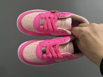 Nk New Air Force One Cartoon Low-Top Lace-Up Children's Casual Sneakers Size: 22