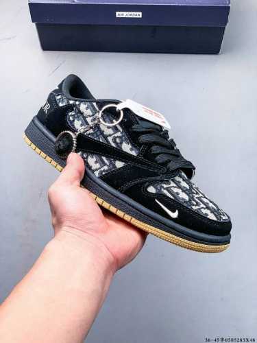 Company-Grade Top Layer! Nike Air Jordan 1 Low Aj1 Joe 1 Reverse Swoosh Low-Top