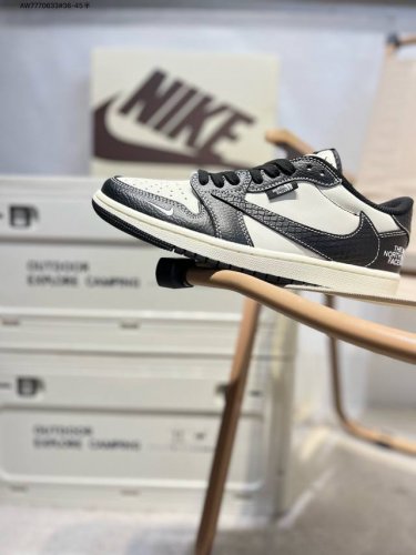Company-Grade Top-Grain Leather North Face X Jordan Air Jordan 1 Low Aj1 Low-Top