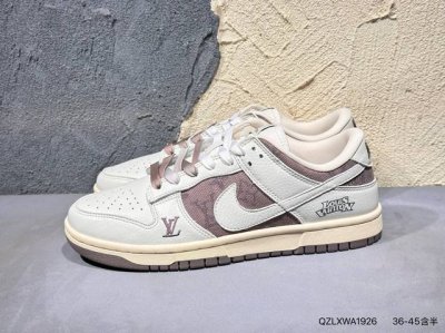 New Product Launch Real Shot Nike Sb Dunk Low X Louis Vuitton Beige Brown Pure O