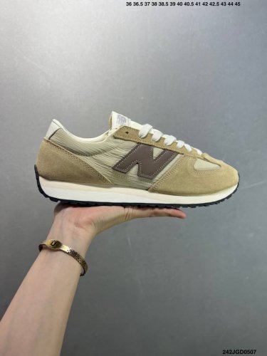 New Balance Nb 471 Series Fabric Cowhide Leather Retro Fashion Slip-Resistant Du