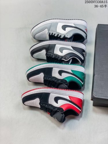 air Jordan 1 Low Jordan 1 Low-Top Sneakers, Leather Material, Genuine Label,