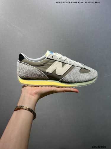 New Balance Nb 471 Series Fabric Cowhide Leather Retro Fashion Slip-Resistant Du