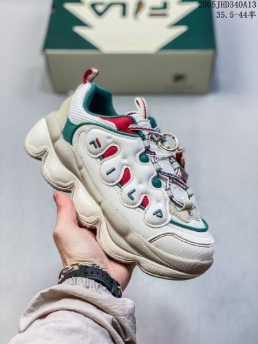 Fila Men's And Women's Dad Shoes Fila Fusion Thick-Soled Height-Enhancing Versat