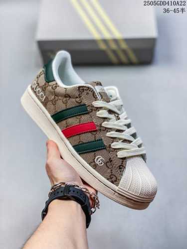 adidas Gazelle Indoor W Custom Shell Toe Gucci Clover Casual Non-Slip Wear-Re