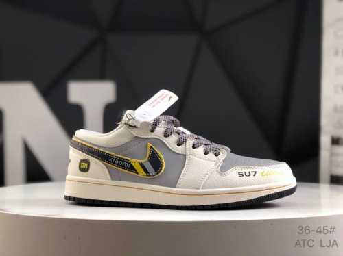 Nike Wmns Air Jordan 1 Low Gs White University Red Aj1 Jordan Generation Low-Top