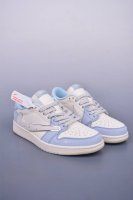 Fragment X Travis Scott X Stussy Air Jordan 1 Low Three-Party Joint Inverted Hoo