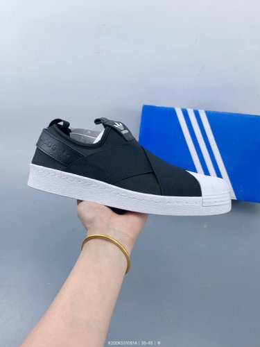 Adidas Originals Superstar Slip-On Shell Toe With Cross-Strap Design, Reinterpre