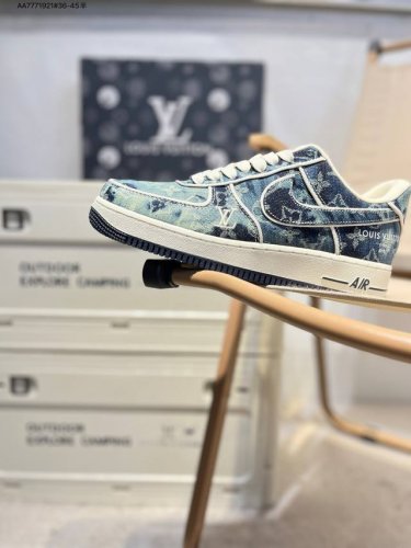 lv X Nk Air Force 1'07 Low Air Force One Low-Top Casual Shoes#Customized Leat
