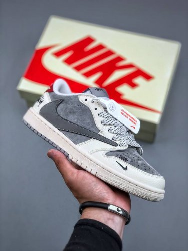 travis Scott X Air Jordan 1 Aj1 Joe 1 Ts Joint Hook Low-Top Culture Basketbal