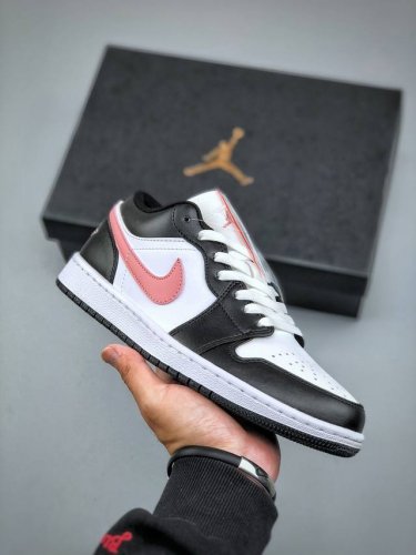 Air Jordan 1 Low Panda Aj1 Joe 1 Black And Pink Low-Top Culture Casual Sneakers