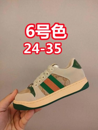 European Export Version Gucci Gucci Top-Grain Leather Gucci New Children's Casua