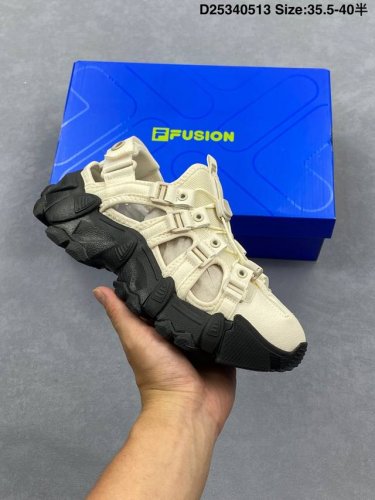 Company-Grade Fila Fusion Bianco San Casual Versatile Anti-Slip Durable Beach Sa