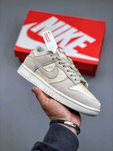 nike Sb Dunk Low Light Orewood Brown Hidden Girl Low-Top Casual Shoes Hj5870-