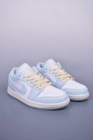 Air Jordan 1 Low Blue And White Aj1 Joe 1 Low-Top Casual Sneakers Synchronized O