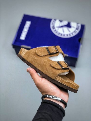 Birkenstock London Suede Leather, A Famous German Shoe Brand, Low-Top Cowhide Su