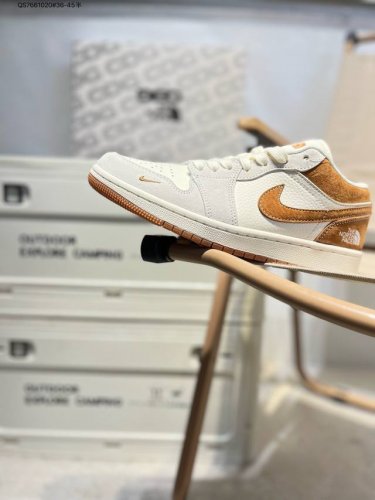 Company-Grade Top-Grain Leather North Face X Jordan Air Jordan 1 Low Aj1 Low-Top