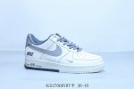 Nike Air Force 1 Af1 Nike Low-Top Air Force One Casual Sneakers Gray And White I