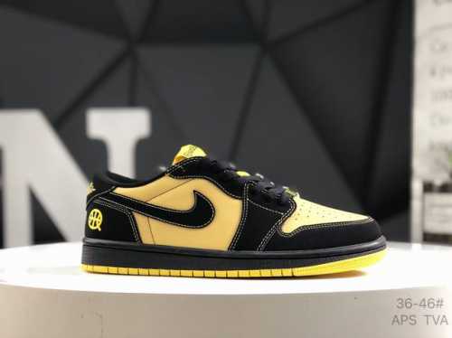 Nike Air Jordan 1 Low Low-Top Retro Basketball Shoes #Customized Shoe Box Large