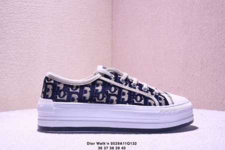 Genuine Dior Walk N Series Presbyopia Embroidered Thick-Soled Canvas Shoes Casua - Click Image to Close