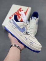Limited Sale Overseas! Corporate-Level Nike Air Force 7 Low "Nike Co-Branded Blu