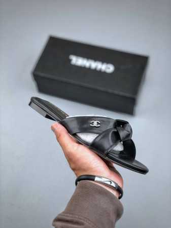 Chanel 2025 Mini Chanel Spring/Summer Bow Flat Sandals #Bow Sandals#Fairy Sandal - Click Image to Close