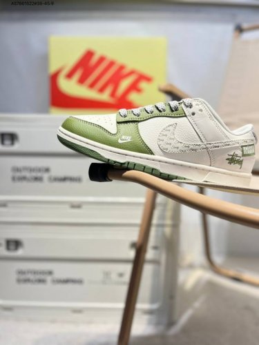 Stussy X Nike Sb Dunk Low From A Big Factory, Highly Recommended, New Color Sche