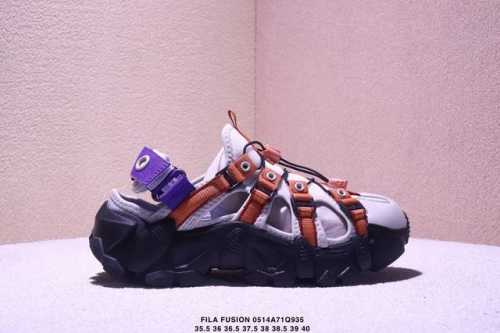 Company-Grade Fila Fusion Bianco San Casual Versatile Anti-Slip Durable Beach Sa