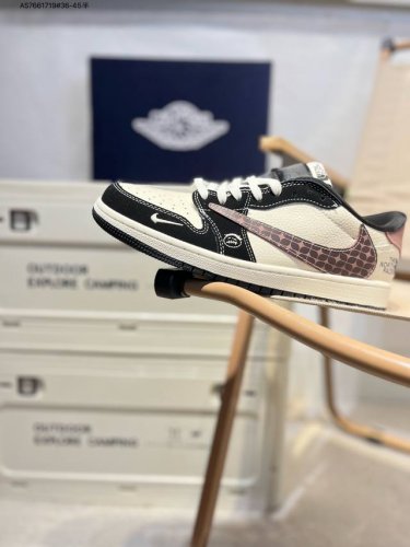 Company-Level Top-Layer Leather Jordan Air Jordan 1 Low Aj1 Low-Top Series Baske
