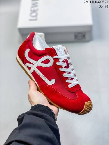 Accessory Lost Buckle 10 Yuan Loewe Ballet Runner Calfskin Round Toe Lace-Up Low
