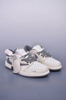 Fragment X Travis Scott X Violent Bear Air Jordan 1 Low Three-Party Joint Invert