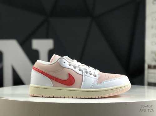 Nike Jordan Air Jordan 1 Low Strawberry Milkshake Comfortable And Versatile Non-