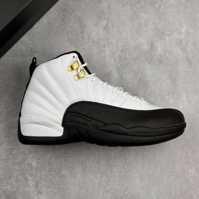 Local Core Private Air Jordan 12 Retro Taxi History High-Top Replica White And B