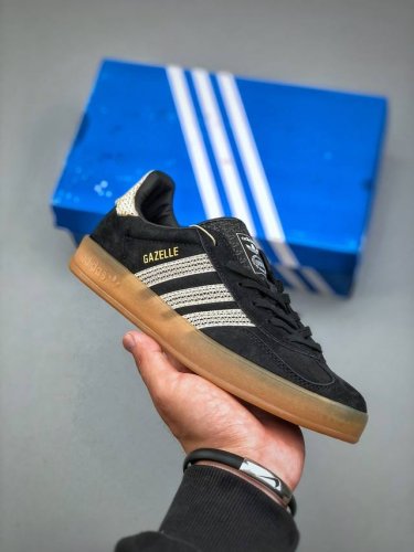 Adidas Originals Gazelle Indoor Black Clover Casual Non-Slip Wear-Resistant Low-