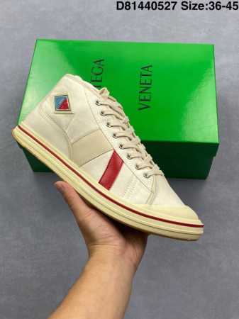bottega Veneta Eliot Round Toe Lace-Up Mid-Top Canvas Shoes For Men And Women - Click Image to Close