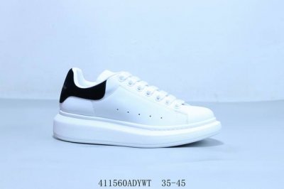 Mcqueen White Shoes Thick-Soled Shoes Genuine Leather Breathable Men's Shoes Sum