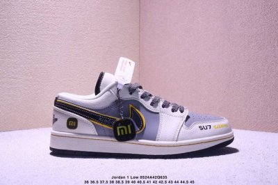 High-End Custom Travis Scott X Jordan 1 Low Los Angeles Purple And Gold Lakers J