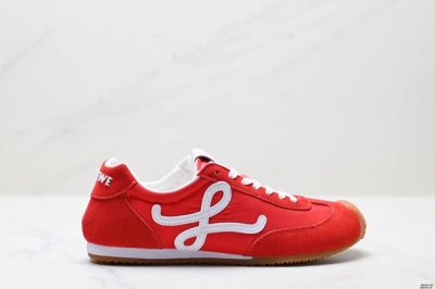 Genuine Label Loewe Ballet Runner Calfskin Round Toe Lace-Up Low-Top Casual Shoe
